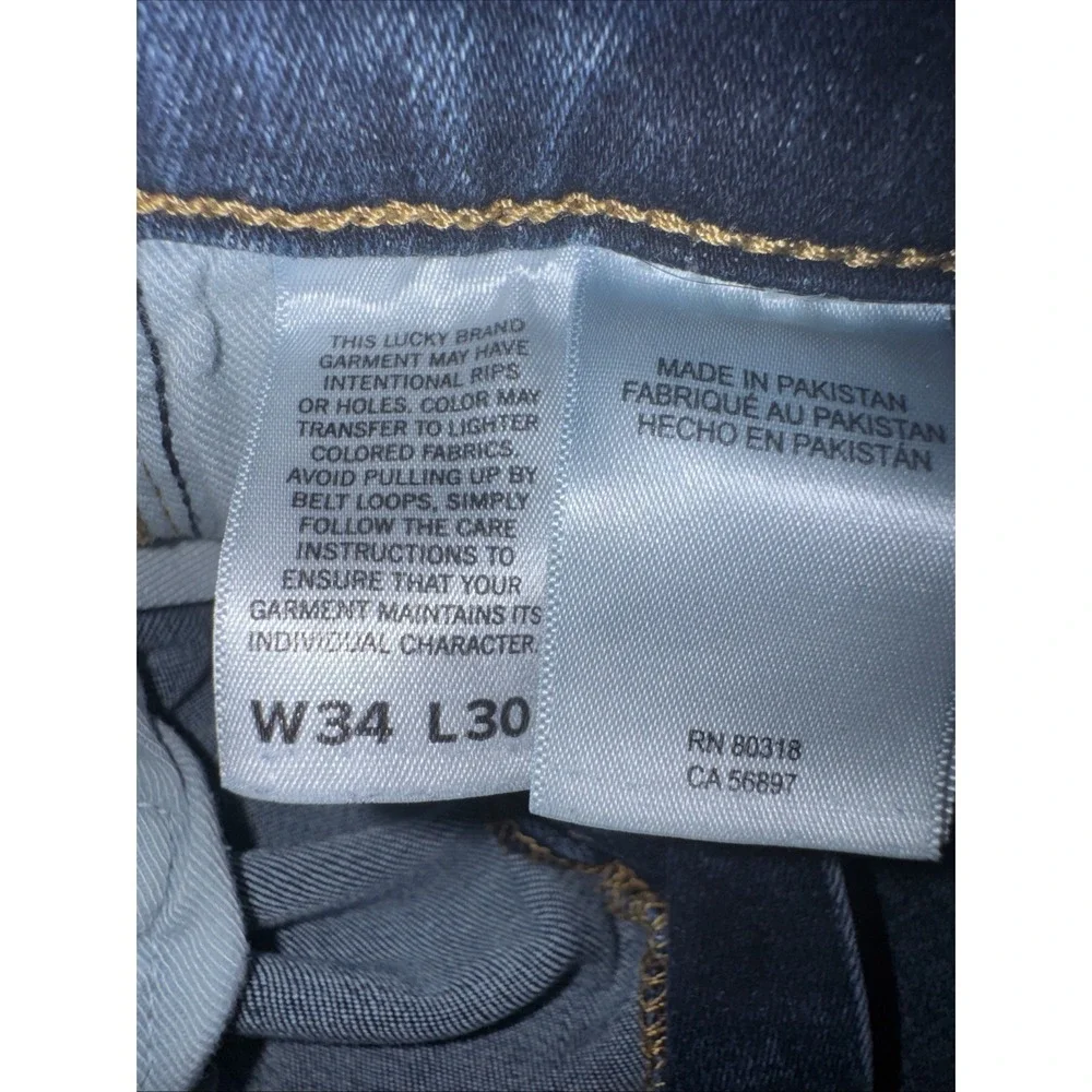 🍀 Lucky Brand Jeans 221 Straight Mens Size 34x30 Blue Casual Denim